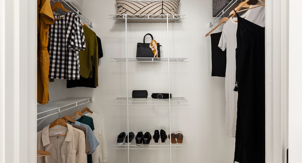 Large closets.